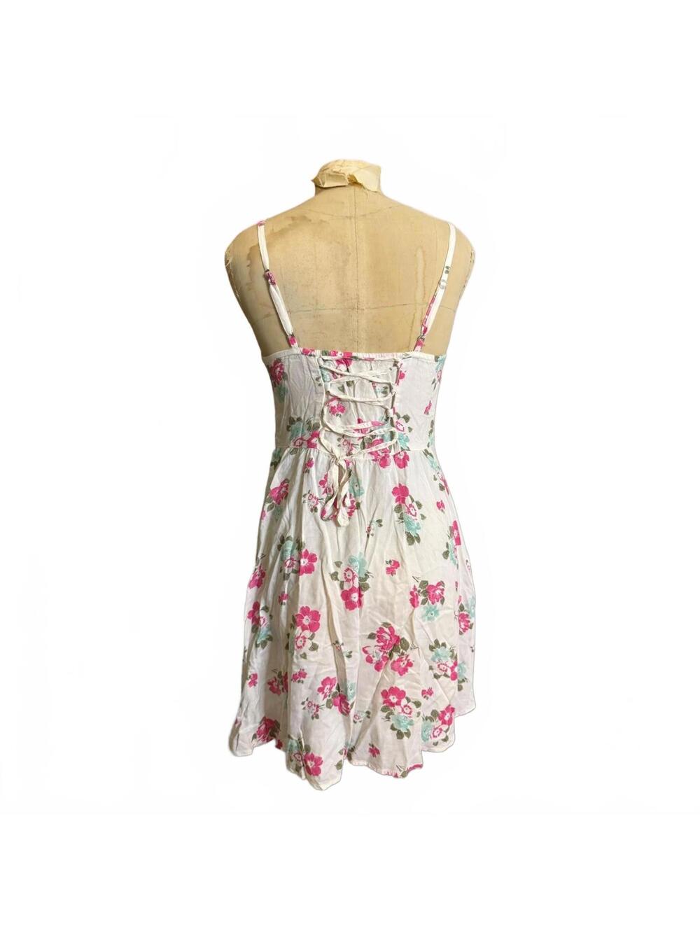 Hollister Co. Floral Dress with Lace Up Back - Picture 2 of 3